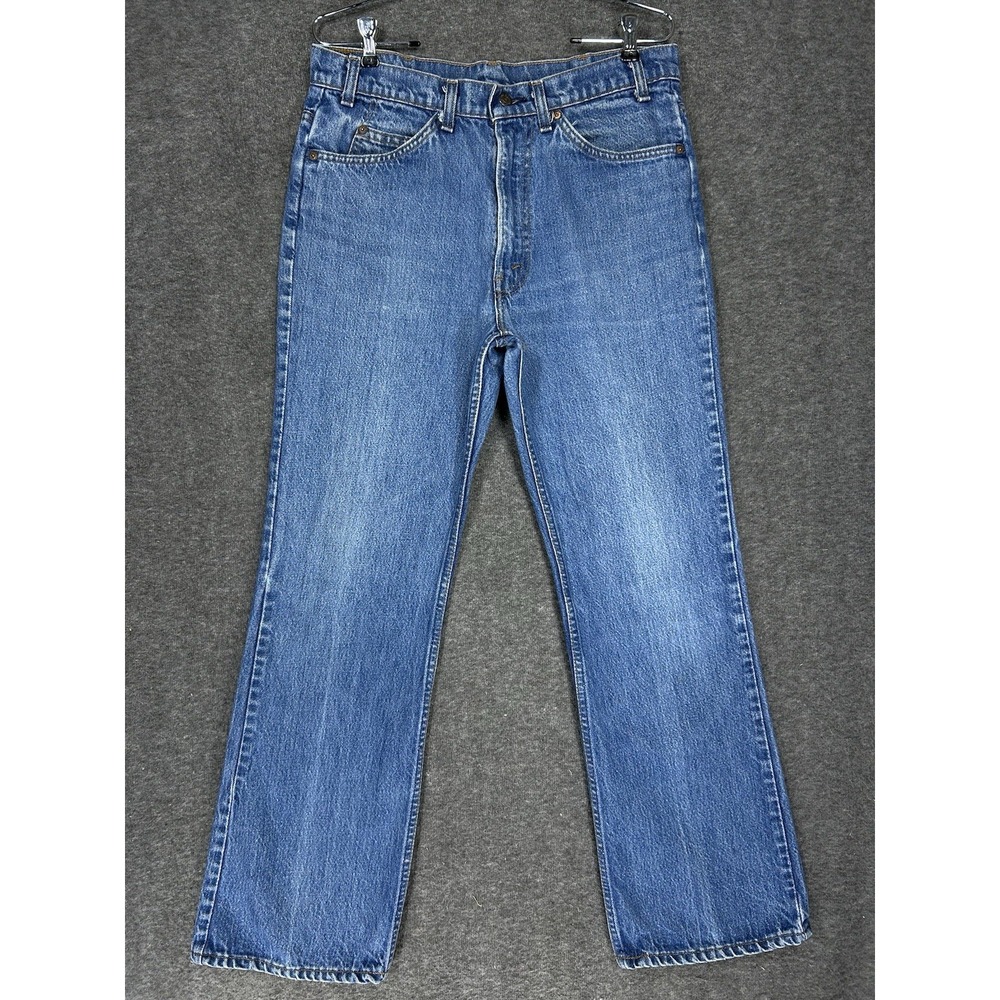 Vintage Levis Jeans Mens 34x31 (Fits 32x30) Orange Tab 517 Bootcut Made in USA